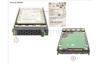 Fujitsu HD SAS 12G 600GB 10K 512E HOT PL 2.5\' EP para Fujitsu Primergy CX2550 M2