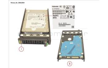 Fujitsu HD SAS 12G 900GB 10K 512E HOT PL 2.5\' EP para Fujitsu Primergy CX2570 M5