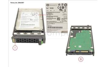 Fujitsu HD SAS 12G 1.2TB 10K 512N HOT PL 2.5\' EP para Fujitsu Primergy RX4770 M2