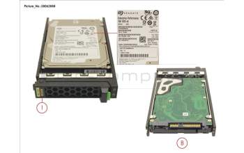 Fujitsu HD SAS 12G 300GB 10K 512N HOT PL 2.5\' EP para Fujitsu Primergy CX2560 M5