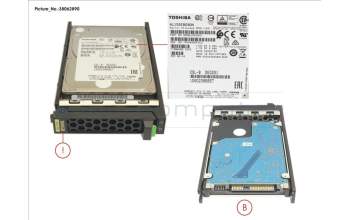 Fujitsu HD SAS 12G 900GB 10K 512N HOT PL 2.5\' EP para Fujitsu Primergy CX2570 M5