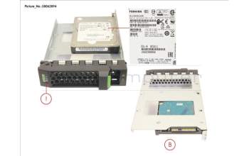 Fujitsu HD SAS 12G 1.2TB 10K 512N HOT PL 3.5\' EP para Fujitsu Primergy RX1330 M2