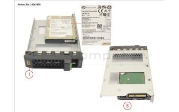 Fujitsu HD SAS 12G 300GB 10K 512N HOT PL 3.5\' EP para Fujitsu Primergy RX2520 M5