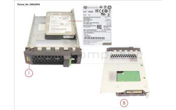 Fujitsu HD SAS 12G 600GB 10K 512N HOT PL 3.5\' EP para Fujitsu Primergy RX1330 M3