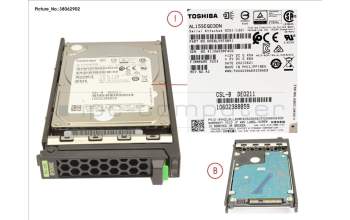Fujitsu HD SAS 12G 300GB 10K 512N SED H-PL 2.5\' para Fujitsu Primergy RX2520 M5