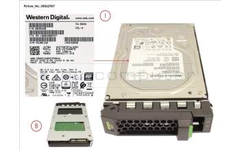 Fujitsu HD SAS 12G 8TB 7.2K 512E SED H-PL 3.5\' para Fujitsu Primergy RX2520 M5