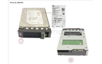 Fujitsu HD SATA 6G 4TB 7.2K HOT PL 3.5\' BC para Fujitsu Primergy RX2520 M5