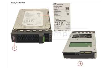 Fujitsu HD SATA 6G 6TB 7.2K 512E HOT PL 3.5\' BC para Fujitsu Primergy RX2530 M4