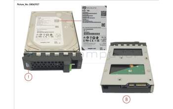 Fujitsu HD SATA 6G 8TB 7.2K 512E HOT PL 3.5\' BC para Fujitsu Primergy RX2510 M2