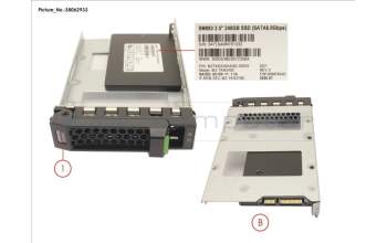 Fujitsu SSD SATA 6G 240GB MIXED-USE 3.5\' H-P EP para Fujitsu Primergy RX1330 M3