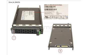 Fujitsu SSD SATA 6G 480GB MIXED-USE 2.5\' H-P EP para Fujitsu Primergy RX1330 M2