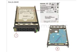 Fujitsu HD SAS 12G 600GB 10K 512N HOT PL 2.5\' EP para Fujitsu Primergy RX2530 M1