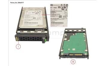 Fujitsu HD SAS 12G 1.2TB 10K 512N HOT PL 2.5\' EP para Fujitsu Primergy RX2520 M5
