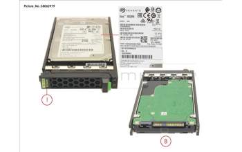 Fujitsu HD SAS 12G 600GB 10K 512N HOT PL 2.5\' EP para Fujitsu Primergy RX4770 M6