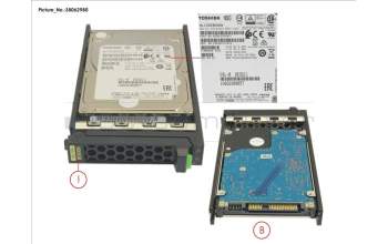 Fujitsu HD SAS 12G 900GB 10K 512N HOT PL 2.5\' EP para Fujitsu Primergy RX2520 M5