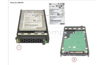 Fujitsu HD SAS 12G 1.2TB 10K 512E HOT PL 2.5\' EP para Fujitsu Primergy CX2550 M6