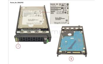 Fujitsu HD SAS 12G 1.8TB 10K 512E HOT PL 2.5\' EP para Fujitsu Primergy RX2520 M5