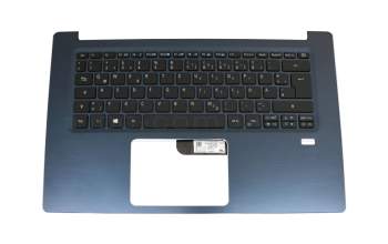 SB3P_A52BWL teclado incl. topcase original Acer DE (alemán) negro/azul con retroiluminacion