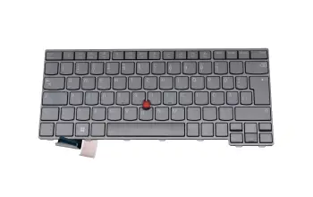 SG-B1420-2DA teclado original Lenovo DE (alemán) gris/negro con retroiluminacion y mouse-stick