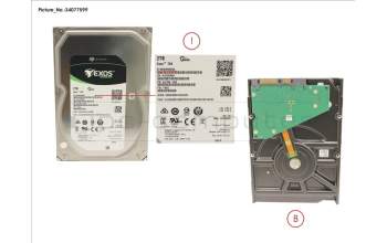 Fujitsu HDD 2TB BC-SATA S3 7.2K 3.5\' para Fujitsu Celsius W5010