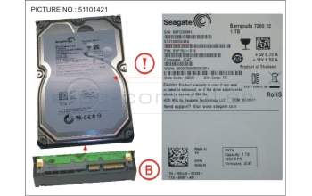 Fujitsu HDD 1TB SATA S3 7.2K 3.5\' para Fujitsu Esprimo P956