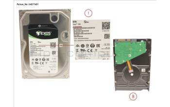 Fujitsu HDD 8TB BC-SATA S3 7.2K 3.5\' para Fujitsu Celsius J5010