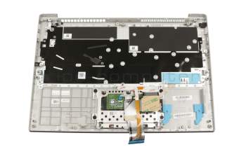 SN20M61690 teclado incl. topcase original Lenovo DE (alemán) gris/plateado con retroiluminacion