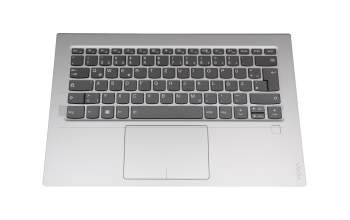 SN20N05613 teclado incl. topcase original Lenovo DE (alemán) gris/plateado con retroiluminacion