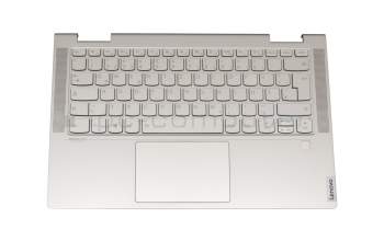 SN20U40169 teclado incl. topcase original Lenovo DE (alemán) plateado/plateado con retroiluminacion