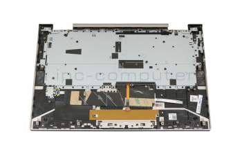 SN20U40169 teclado incl. topcase original Lenovo DE (alemán) plateado/plateado con retroiluminacion