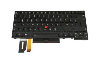 SN20V43843 teclado original Lenovo DE (alemán) negro/negro con retroiluminacion y mouse-stick