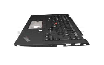 SN20V77684 teclado incl. topcase original Lenovo DE (alemán) negro/negro con retroiluminacion y mouse stick