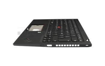 SN20W73843 teclado incl. topcase original Lenovo FR (francés) negro/negro con retroiluminacion y mouse stick