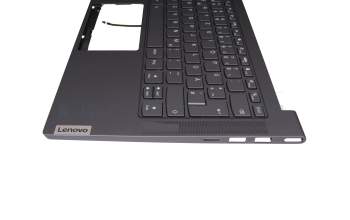 SN20W85087 teclado incl. topcase original Lenovo DE (alemán) gris/canaso con retroiluminacion