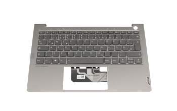 SN20Z37903 teclado incl. topcase original Lenovo DE (alemán) gris/canaso con retroiluminacion