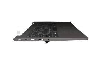 SN20Z38586 teclado incl. topcase original Lenovo UK (Inglés) gris oscuro/canaso con retroiluminacion