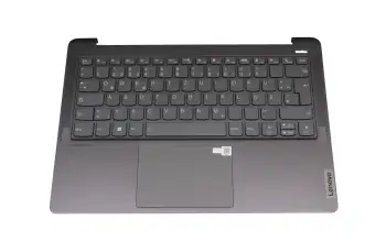SN21B40903 teclado incl. topcase original Lenovo DE (alemán) gris/canaso con retroiluminacion