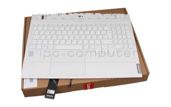 SN21B43846 teclado incl. topcase original Lenovo DE (alemán) blanco/blanco con retroiluminacion