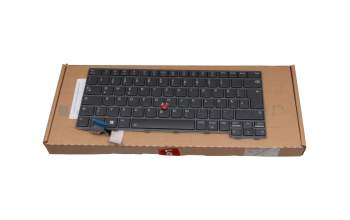 SN21D67944 teclado original Lenovo DE (alemán) gris/negro con retroiluminacion y mouse-stick