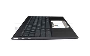 SN5A02B2 teclado incl. topcase original LiteOn DE (alemán) gris oscuro/canaso con retroiluminacion