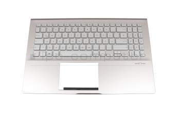 SN6580BLSG-99820-2DA teclado incl. topcase original LiteOn DE (alemán) plateado/rosé con retroiluminacion