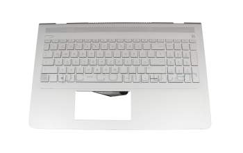 SP5CD8271ZT7 teclado incl. topcase original HP DE (alemán) plateado/plateado con retroiluminacion