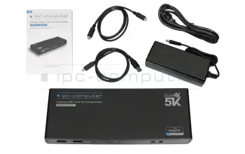 Schenker XMG Neo 15-E21 (GM5ZGxW) Dual 4K Hybrid-USB estacion de acoplamiento incl. 100W cargador de IPC-Computer