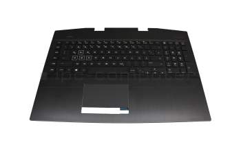 T0007R Teclado incl. topcase DE (alemán) negro/negro con retroiluminacion b-stock