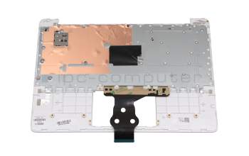 T0009H Teclado incl. topcase DE (alemán) blanco/plateado