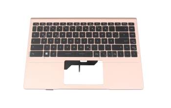 T022M1 Teclado incl. topcase DE (alemán) negro/rosé