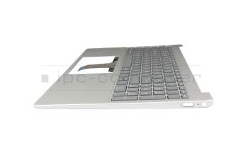 T048H1 Teclado incl. topcase DE (alemán) gris/plateado