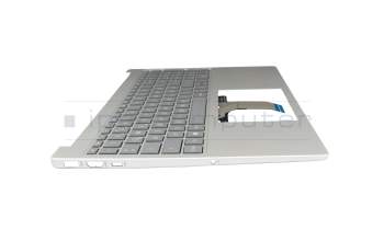 T048H1 Teclado incl. topcase DE (alemán) gris/plateado