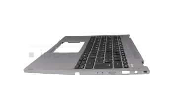 T058C2 Teclado incl. topcase FR (francés) gris/canaso con retroiluminacion