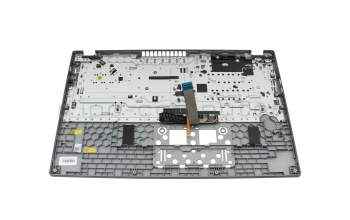 T077C1 Teclado incl. topcase DE (alemán) antracita/antracita con retroiluminacion